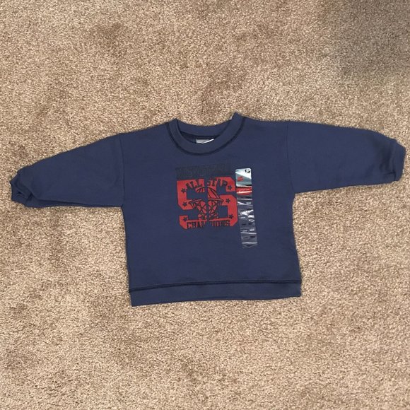 Hanes Premium Baby Boys Blue Basketball Sweatshirt - 18m - Picture 1 of 2